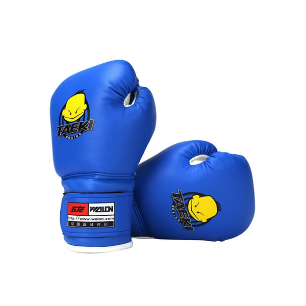 1 Pair 3-12 Years Child Durable Boxing Gloves Cartoon Sparring Kick Fight Gloves Training Fists PU Leather Boxing Gloves free shipping