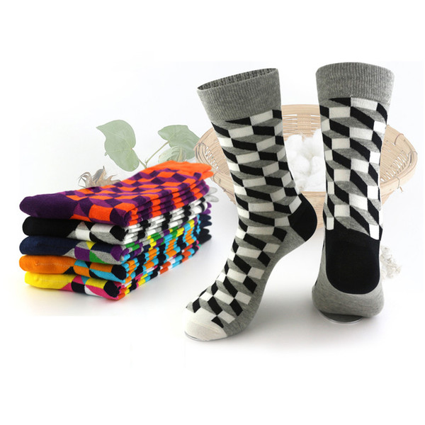 Wholesale 80% Combed Cotton Breatha Material Socks Fashion Classic Mid-calf Length Sock 3D Three-Dimensional Color Adult Men and Women Socks