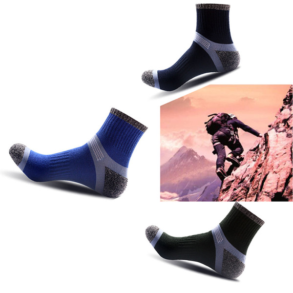 Autumn and winter new men's socks toes and heel thickening of the reinforcement of the outdoor climbing socks in the tube