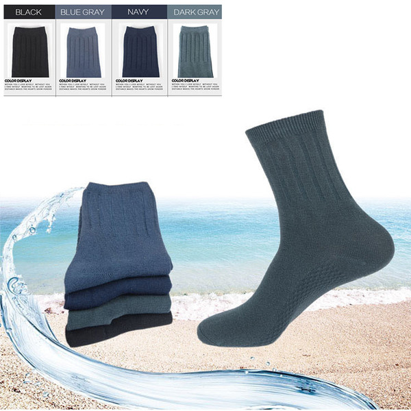 Autumn and Winter business men socks pure color simple classic black leisure socks in the tube thickening ventilation Gentleman sock