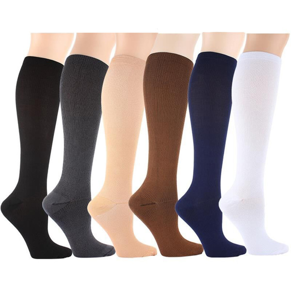 2017 Free Shipping Men Women Leg Support Stretch Outdoor Sports Socks Knee High Compression Socks Running Snowboard Long Socks Stockings