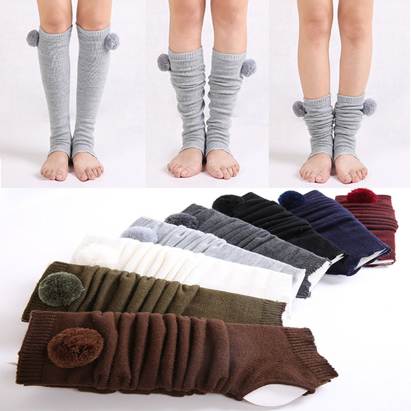 Winter girls 8 kinds of colors Leggings Cuffs Warm Fashion high heels Boots Long Boots Women's foot Boots Yoga Socks Stepping Foot Gaiters