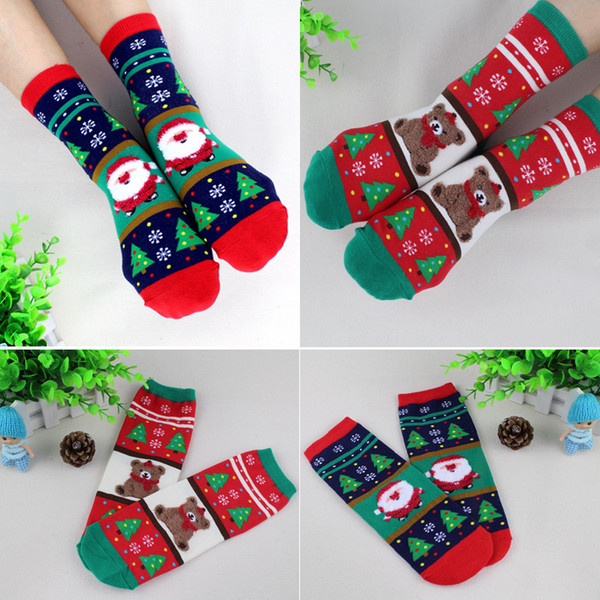 2017 High quality new Christmas series straight socks cute cartoon pearl velvet three-dimensional pattern women's socks