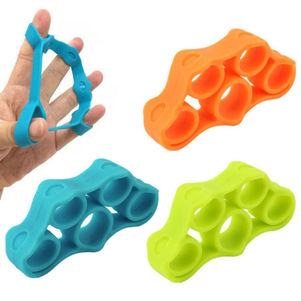 VERTVIE 1Pcs Silicone Finger Stretcher 3 colors Resistance Band Hand Grip Strength Trainer Wrist Finger Expander Exercise