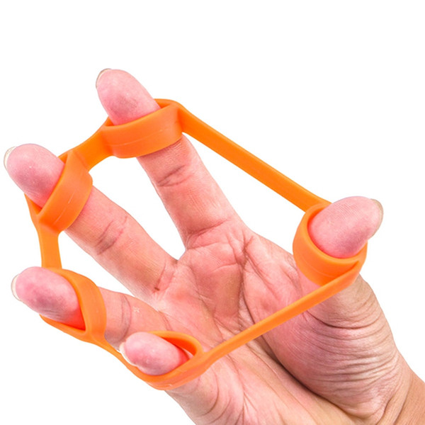 2019 Silicone Finger Gripper Strength Trainer Resistance Band Hand Grip Wrist Yoga Stretcher Wrist Rock Climbing Exercise