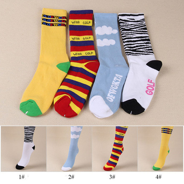 Hot Sale ODD FUTURE OFWGKTA Gradient Scoks High Quality Cotton Outdoor Sports Socks Football Socks Manufacturers In Stock Fast Shipping