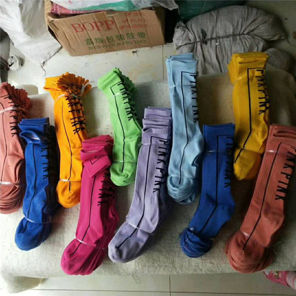 Pink Longe Stocks Women Pink Socks Fashion Hip Pop Cheerleaders Stockings Sports Socks For Pink Skateboard Sock In Stock