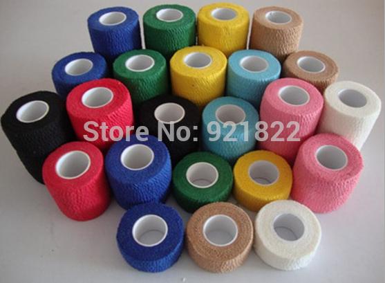 wholesale Adhesive Bandage/Non Woven Cohesive Elastic Bandage /Medical Elastic PBT Bandage 5cm*4.5m free shipping by SG POST