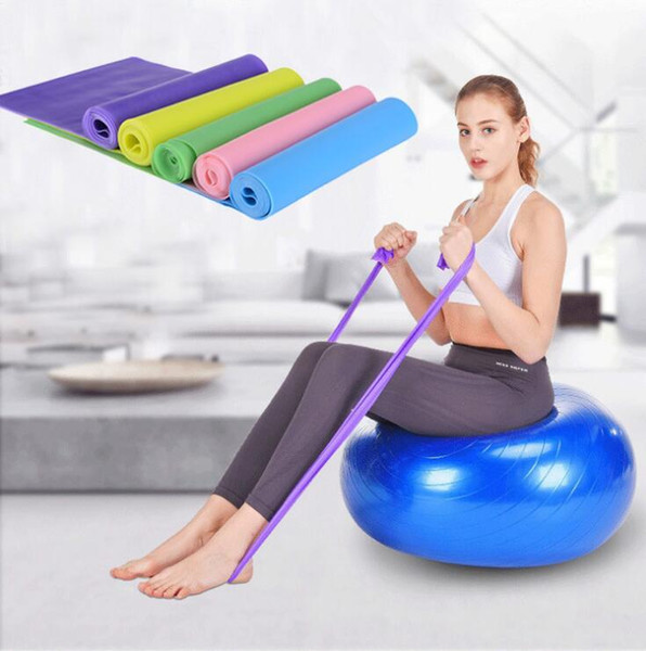 1.5M Nature Latex Yoga Band Exercises Resistance Bands Elastic Stretch Belt Fitness Training Band Rope Plates Expansion Band Wholesale