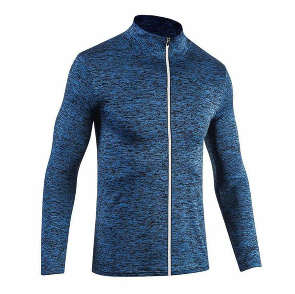 2017 new sports fitness jacket male basketball training quick-drying sports sweater long-sleeved zipper running sports jacket