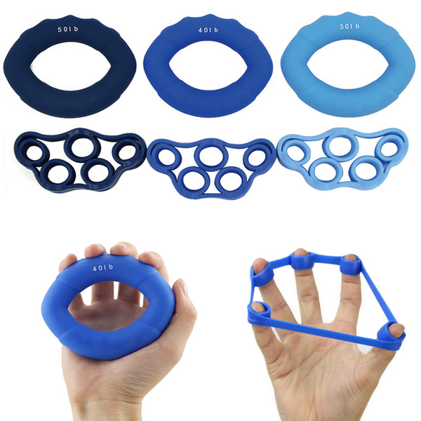 6pcs/lot Muscle Power Training Silicone Grip Ring Exerciser Strength Finger Hands Grip Fitness Musculation Equipement Ring