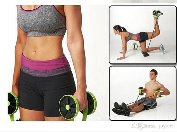 Double wheel Ab abdominal exercise roller household fitness equipment core pull rope AD coach to waist abdominal fitness equipment free ship