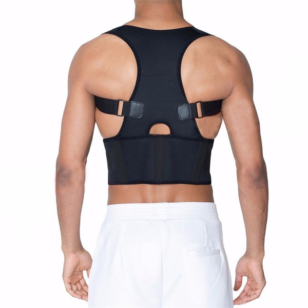 Wholesale- Hot Selling Adjustable Therapy Posture Body Shoulder Support Belt Brace Back Posture Corrector Men Shoulder Corrector 3Colors