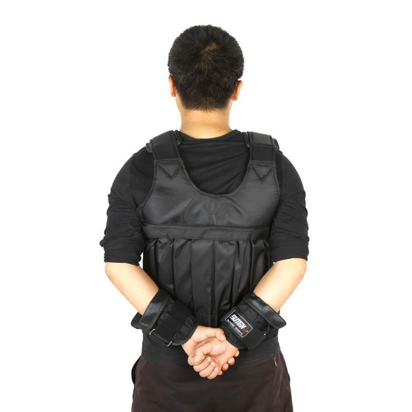 10kg 50kg Loading Weighted Vest For Boxing Training Equipment Adjustable Exercise Black Jacket Swat Sanda Sparring Protect