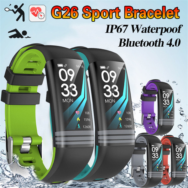 Smart Fitness Padometer Bracelet Color Screen Waterproof Heartbeat Blood Pressure Running Step Tacker Sport Pedometer Watch