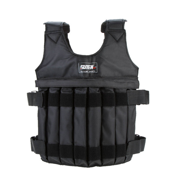 10kg 50kg Loading Weighted Vest For Boxing Training Equipment Adjustable Exercise Black Jacket Swat Sanda Sparring Protect