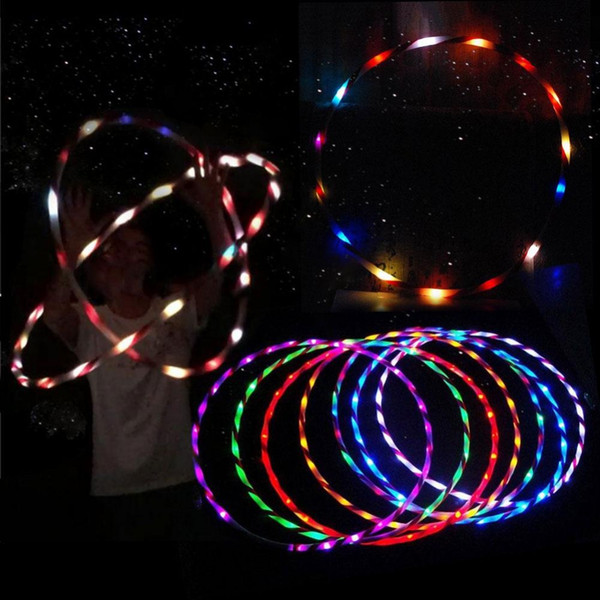 90cm LED Glow Hula Hoop Performance Hoop Sports Toys Loose Weight Toy Kids Child