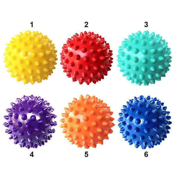 PVC Spiky Massage Ball Trigger Point Sport Fitness Hand Foot Pain Stress Relief Fitness Accessories Muscle Relax Ball 6 Colors