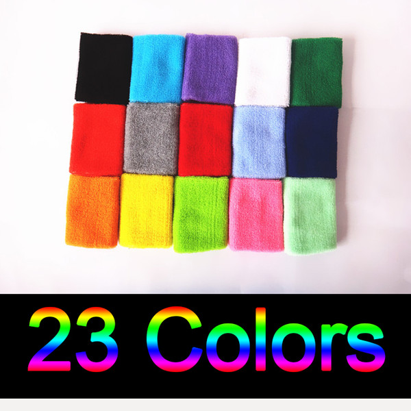 23 Colors Cotton Made Elastic Wrist Support Protective Safety Bracers Sweatbands Sporting Outdoor Accessory For Gym Volleyball Basketball