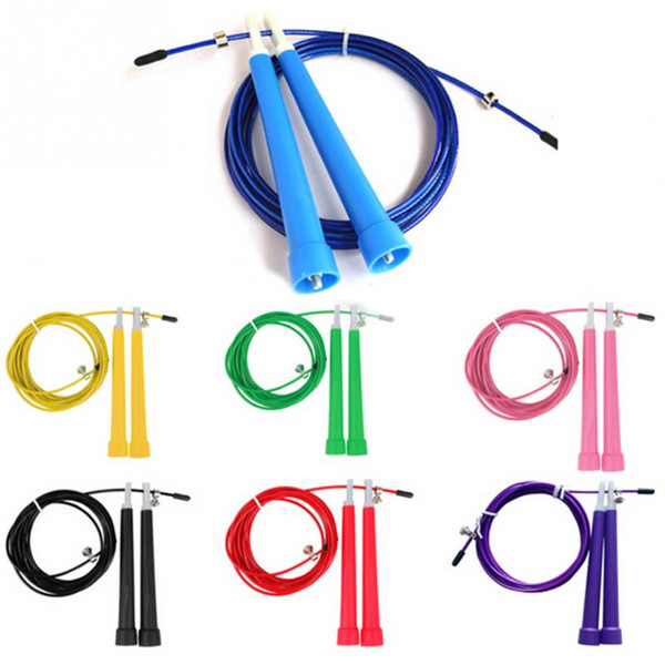 Adjustable Speed Steel Wire Skipping Jump Rope Crossfit Fitnesss Equipment 3M 7 Colors Hot Free Shipping