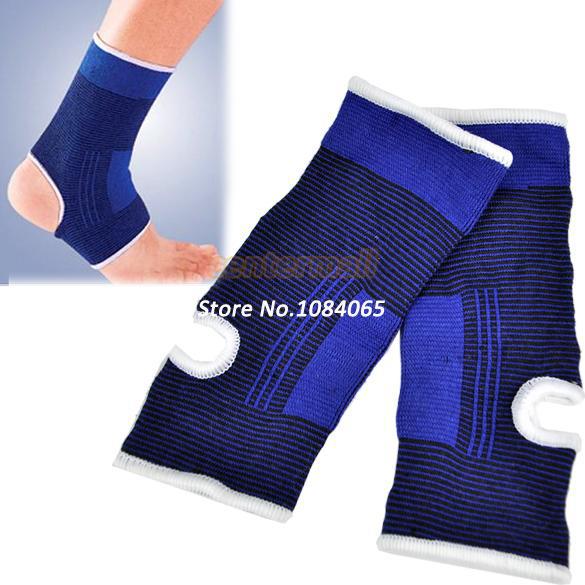 New Arrival 1 Pair Ankle Pad Protection Elastic Brace Guard Support Sports Gym Blue 6725 Free Shipping