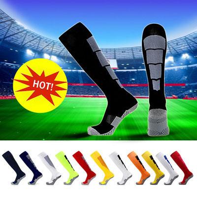 Mens Football Knee High Long Socks Cycling Running Sports Breathable Soccer Socks Polyester Cotton