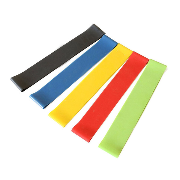 Resistance Elastic Band Exercise Yoga Belt Rubber Fitness Training Stretch,Set of 5