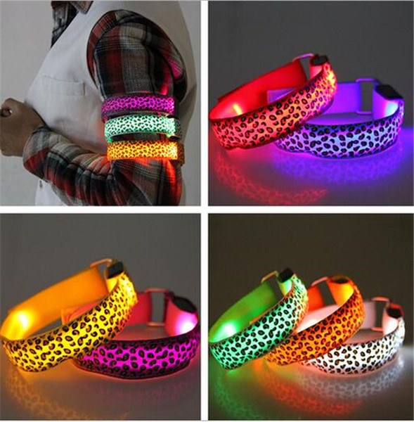 hot 21 colors Led Arm band Safety Reflective Belt strap Snap Wrap Wrist Ankle Armband for Outdoor Sports D585