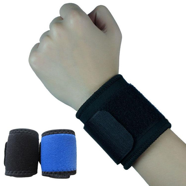 Wrist Brace Wrap Bandage Support Gym Strap Adjustable Sports Wristband Blue Black F00122 CAD