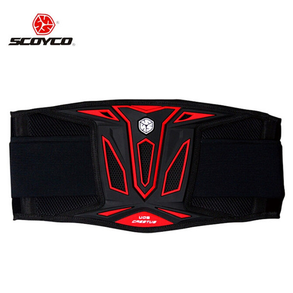 Wholesale- Scoyco U08 Motorcycle Motocross Racing Waist Support Sports Safety Kidney Belt Protective Gear Protector - Color Red Blue