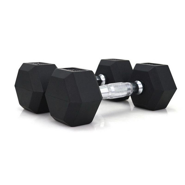 Wholesale- 15kg*1pc Six Corner Fixed Dumbbells men with rubber cover, dumbbells for fitness, bodybuilding dumbbells(Single)