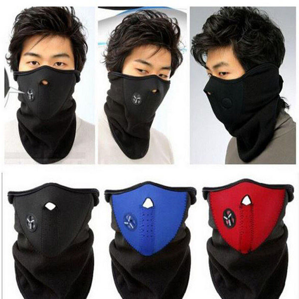 300pcs Thermal Neck warmers Fleece Balaclavas CS Hat Headgear Winter Skiing Ear Windproof Warm Face Mask Motorcycle Bicycle Scarf