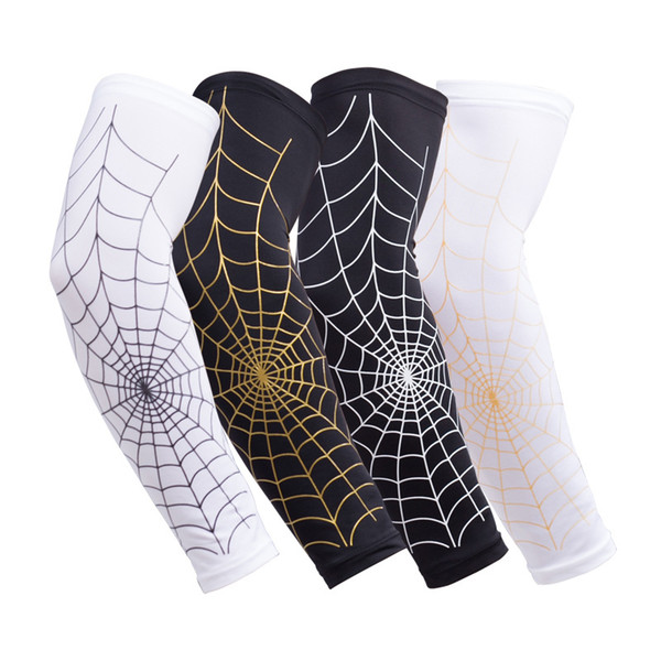 High Elastic Spider Web Bicycle Arm Sleeve Cycling Mountain Biking Cuff Outdoor Sun Protection Sleeves Arm Warmer Cycling Armband