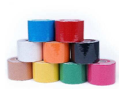 new 50pcs Waterproof kinesiology Kinesio Tape 5CM X5 M Therapy Muscle Tape sport tape 50rolls/lot!