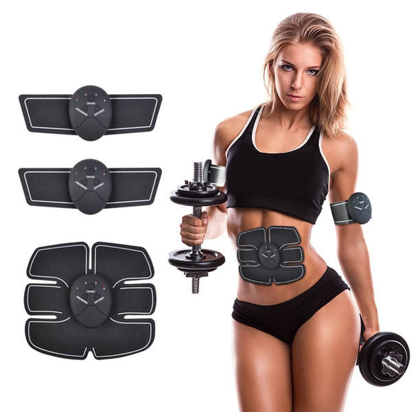 Free DHL Electric EMS Stimulator Abdominal Trainer Muscle Toner Abdominal Arm Muscles Abs Body Pad Sculpting Exercise Machine Smart Fitness