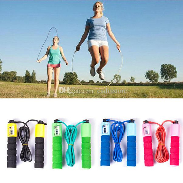 Exercise Fitness Speed Skipping Jump Rope Automatic Counting sponge rubber F00387 SPDH