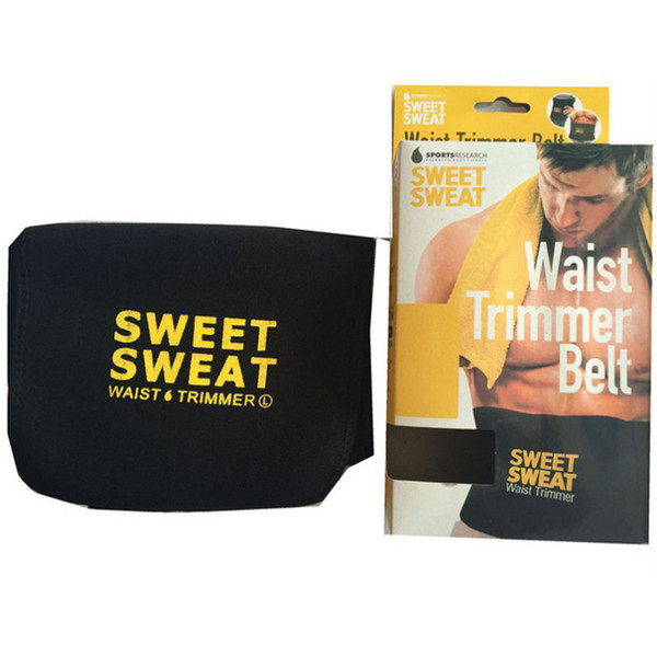 3 Colors Hot Selling Sweet Sweat Premium Waist Trimmer Men Women Belt Slimmer Exercise Ab Waist Wrap with retail Packaging