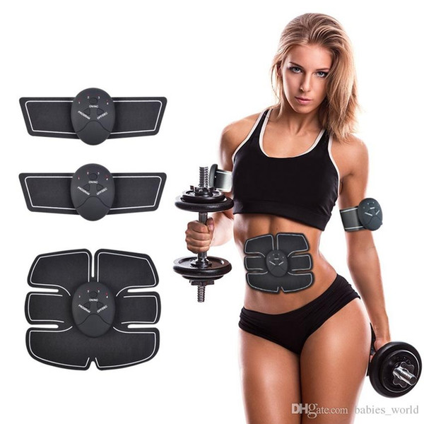 Electrical Muscle Stimulation Abdominal Trainers Muscle Toner Core Arm Muscles Abs Body Pad Sculpting Abdominal Toning Belt FEA01