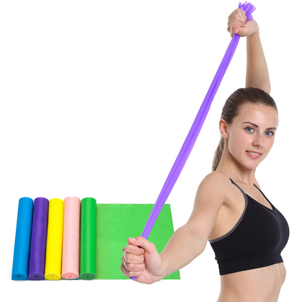 1.5M Latex Yoga Resistance Bands Elastic Stretch Belt Fitness Training Band Rope Plates Expansion Band Exercises Belt Wholesale