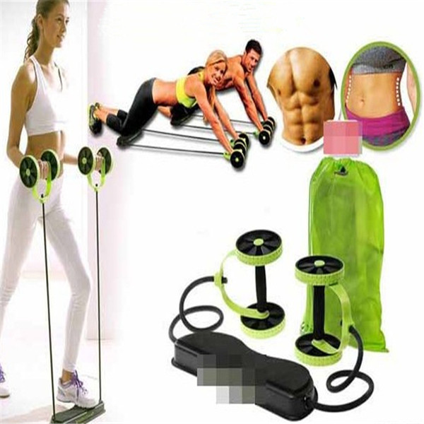 Ab Roller Wheel with Mat Abdominal Trainer Wheel Arm Waist Leg Exercise Multi-functional Fitness Equipment Exercise AT001