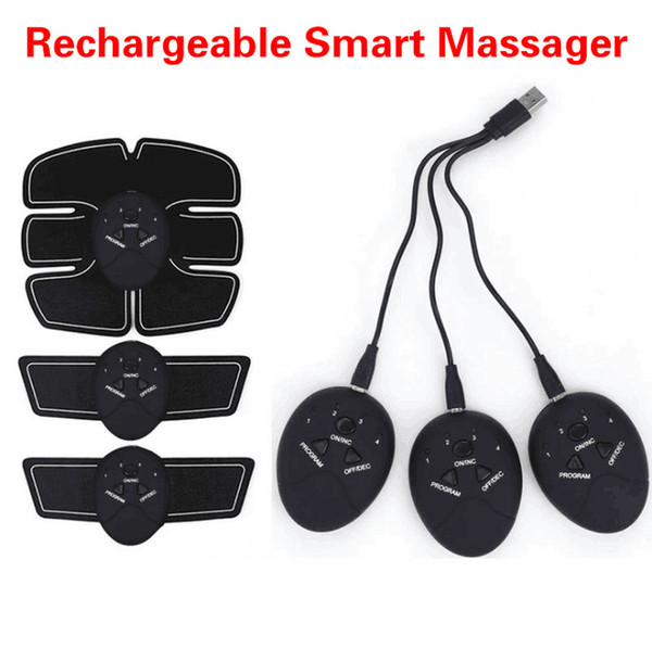 Oplaadbare ABS Buikspier Stimulator Sporter Apparaat ab roller Gewichtsverlies Afslanken Training Massager gym apparatuur