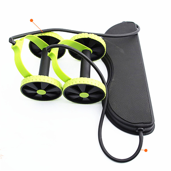 Dual Abdominal Trainer Wheel Core Muscle AB Roller Crossfit Arm Waist Leg Slimming Wheel Twist Board Resistance Pull Rope AT001