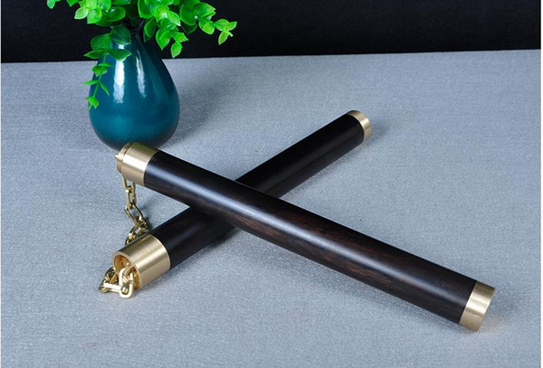 High Quality Black Sandalwood Luxury art two-in-one Nunchaku Solid wood nunchaku Wholesale Free Shipping