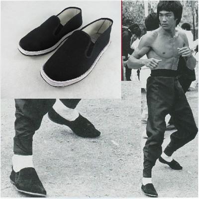 Bruce Lee classic Chinese kung fu slippers flats shoe Wing Chun martial arts tai chi home indoor outdoor Handmade cotton shoes