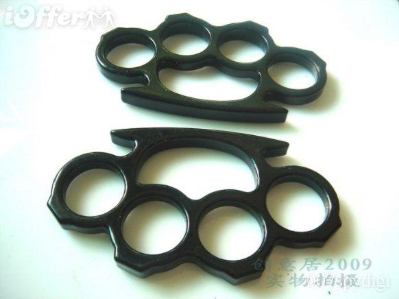 5PCS/LOT BLACK THIN BRASS KNUCKLE DUSTER