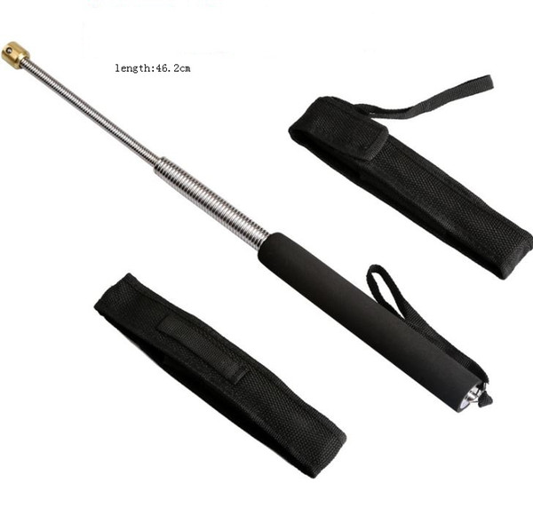 NEW Silver and black Three section Retractable stick men and women outdoor Self Defense portable Stick Supply walking Hiking Stick