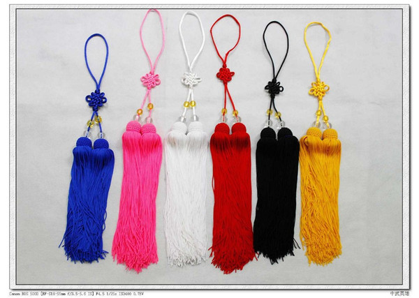 [Maria's store] Ice Silk Tai Chi Sword Tassel Ear, Kung Fu Martial Art Multi Colors High-quality 1PCS- Free Shipping