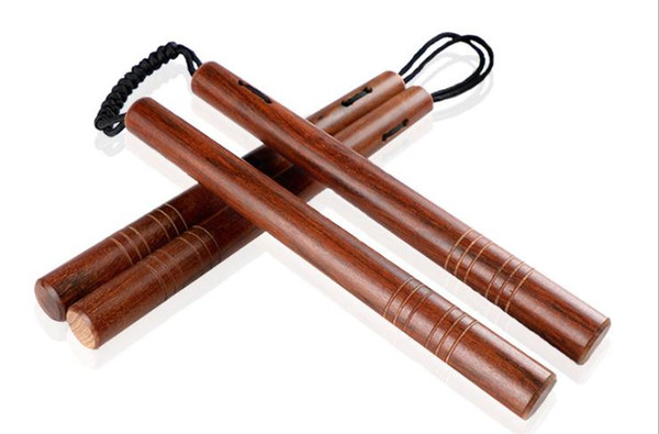 High-grade Solid Wood Non-Slip Nunchaku Training Performances Rope High Quality Natural Wood Nunchaku Free Shipping