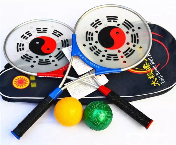 1 Set/ 2 Rackets ,4Balls,1Bag Chinese Kongfu Chinese Wushu Martial Arts Taiji Rouli Ball Sports,Tai Chi Racket Set