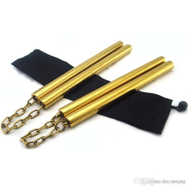 Stainless Steel Rilievo Dragon Veins Nunchakus Non-Slip Performance Nunchakus Bruce Lee Kung Fu Nunchakus Fitness Martial Art Supplies